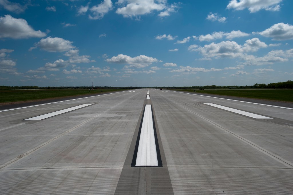 An airplane runway